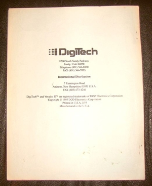 Bedienungsanleitung deutsch für DigiTech Vocalist II Owner``s Manual Vocal Bild 10