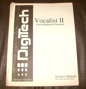 Bedienungsanleitung deutsch für DigiTech Vocalist II Owner``s Manual Vocal Bild 2