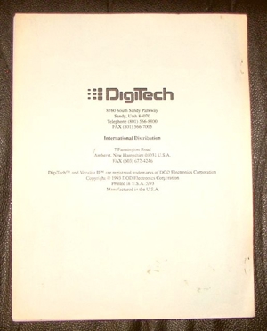 Bedienungsanleitung deutsch für DigiTech Vocalist II Owner``s Manual Vocal Bild 3