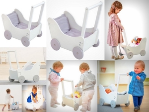 OVP* Verkaufe neuen Holz Puppenwagen von Betzold in weiß, *Kinderwagen* Bild 7