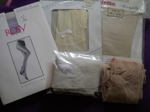 4 Paar neue, helle Strumpfhosen Gr. 38/40