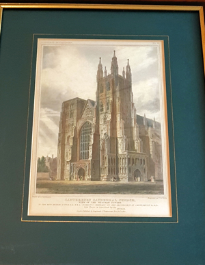 Stahlstich England 1840 Canterbury Cathedral G. Cattermole Normannen Gebäude Bild 3