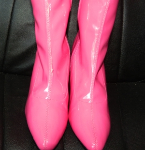 Lackstiefel rosa Gr. ca.37,Gesamthöhe ca.46cm, Buffalo-Stiefel 38 Bild 8