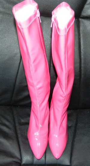 Lackstiefel rosa Gr. ca.37,Gesamthöhe ca.46cm, Buffalo-Stiefel 38 Bild 3