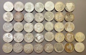 Statt Silberbarren: 37x 10 Mark Silbermünzen von 1970-1997 in Stempelglanz Bild 2