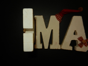 Shabby Chic - Holzbuchstaben "XMAS" weiss weihnachtlich 10,8cm Höhe Bild 2