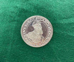 5 ECU Silbermünze 1987 Belgien Kaiser Karl V. Bild 1