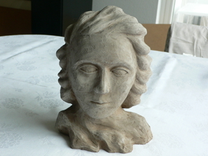 Büste Plastik Kopf Frauenkopf Skulptur Kunst Hildegard Huza Bild 2