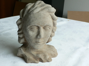 Büste Plastik Kopf Frauenkopf Skulptur Kunst Hildegard Huza Bild 7