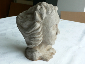 Büste Plastik Kopf Frauenkopf Skulptur Kunst Hildegard Huza Bild 4