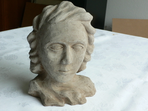 Büste Plastik Kopf Frauenkopf Skulptur Kunst Hildegard Huza Bild 5