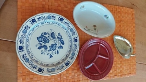 Salatschale / Kuchenplatte / Aufschnittplatte / Konfektschale - Vintage -