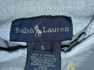 Ralph Lauren Hemd Gr.110/116/5J. blau Jungen sehr guter Zustand Baumwolle 100% Bild 3