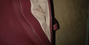 Kate Spade New York Leder Tasche bordeaux Handtasche Schultertasche Tragegurt verstellbar Bild 1