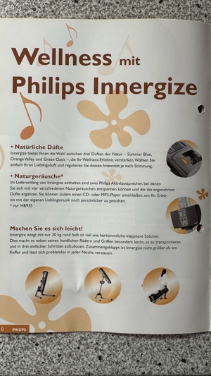 Wellness-Solarium - Philips - Innergize - Typ HB 933 01- zusammenklappbar und rollbar! Bild 4