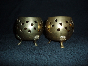 2 Teelichthalter   Kerzenbehälter aus Messing Bild 3