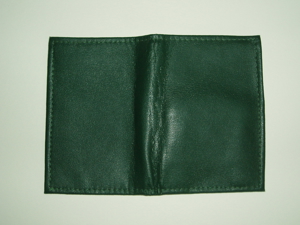 Geldbörse   Portemonnaie aus dunkelgrünem Kunstleder Bild 3