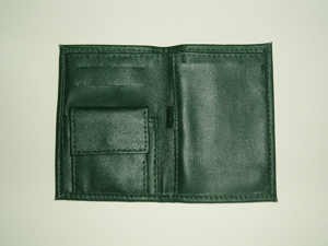 Geldbörse   Portemonnaie aus dunkelgrünem Kunstleder Bild 2