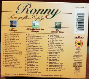 Ronny - Seine größten Erfolge 3 CD``s in Box Bild 2