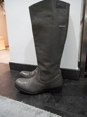 G-Star Raw Boots Damen Stiefel Schuhe Profilsohle Jeans Echt Leder grau 39 Bild 11