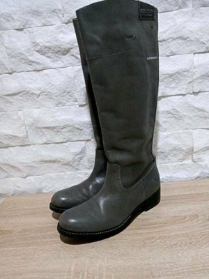 G-Star Raw Boots Damen Stiefel Schuhe Profilsohle Jeans Echt Leder grau 39 Bild 7