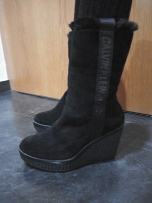 Calvin Klein Boots Stiefel Jeans Wildlederstiefel CK Schwarz Schuhe Gr.39 Neu Bild 4