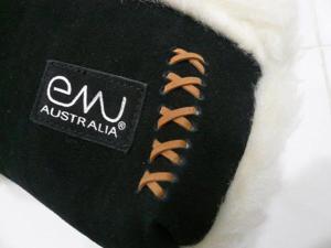 Handtasche Tasche EMU Australia Shopper UGG Schultertasche echt Leder Lammfell schwarz black NEU Bild 5