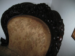 einzigartiger alter Mooreichen Sessel reichlich geschlitzt ca.1860- oder. Angebot Bild 6