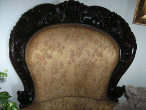einzigartiger alter Mooreichen Sessel reichlich geschlitzt ca.1860- oder. Angebot Bild 3