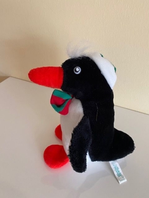 Chros Plüsch Pinguin mit Zipfelmütze und Fliege Bild 3