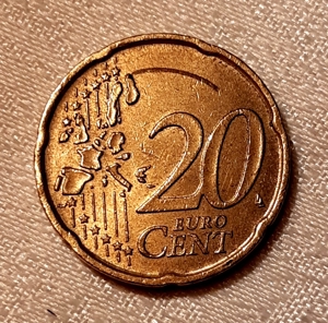 2002: Italien, 20 Euro Cent Münze! Bild 2