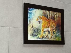 3-D Wandbild in dekorativem Rahmen zu verkaufen "Tiger" Bild 3