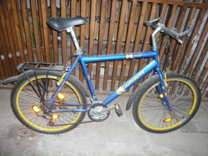 Blaues Mountain-Bike zu verkaufen Bild 1