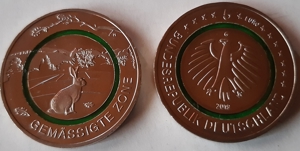 5,- Gedenkmünzen: 2019 Gemäßigte Zone, 2020 subpolare Zone Bild 1