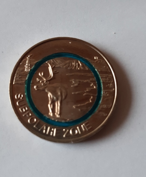 5,- Gedenkmünzen: 2019 Gemäßigte Zone, 2020 subpolare Zone Bild 3