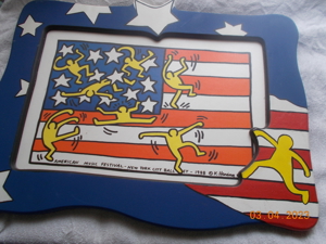 K. Haring Art Bild 50x40cm AMERICAN MUSIC FESTIVAL-NEW YORK CITY 1988