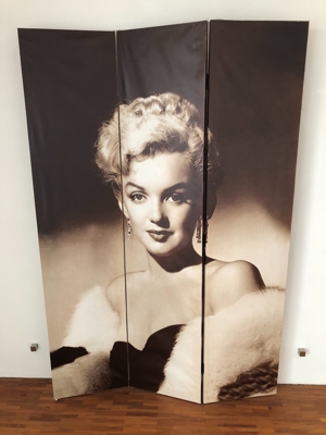 Paravent mit 2 Motiven: Marilyn Monroe   Audrey Hepburn Bild 2