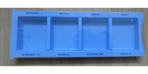 Tabletten-Sortierbox / Pillenbox blau für 1Tag