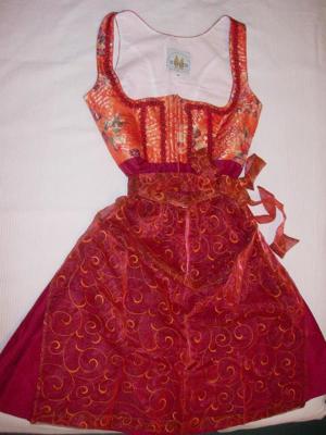 neuwertig - Wenger - Dirndl orange-rot Gr.42