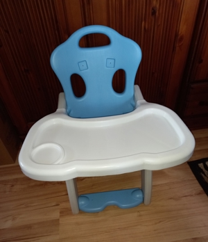 Ricokids Kinderstuhl blau weiß ab 6 Monate bis 18 kg, Lehne verstellbar- liegefunktion, Tisch abne Bild 2