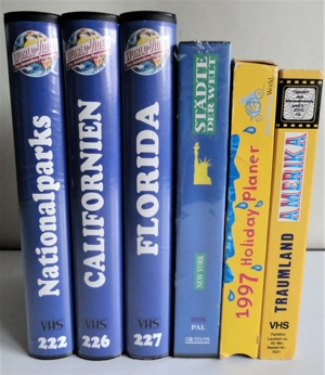 6 VHS Videokassetten Amerika, USA Nationalparks, Florida, Californien, New York, Walt Disney World Bild 3