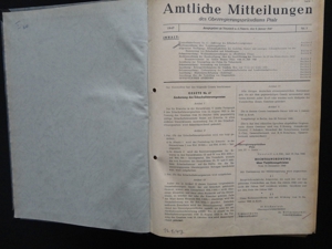 Amtliche Mitteilungen der Provinzialregierung Pfalz und des Oberregierungspräsidiums Pfalz von 1947