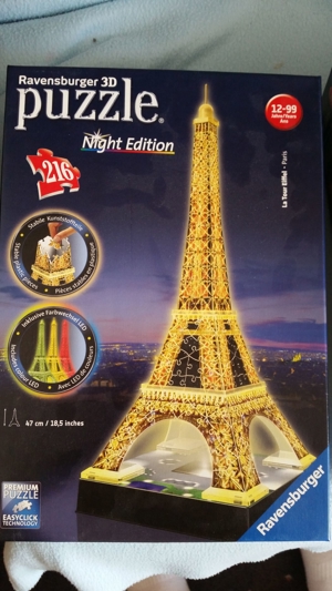 Ravensbzurger 3D Puzzle Eiffelturm bei Nacht