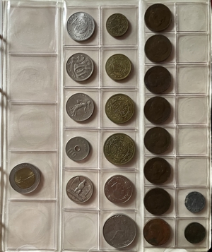 Über 1 kg Münzen, 2 Alben, Europa Ägypten Hongkong 60er 70er 80er Jahre Bild 5
