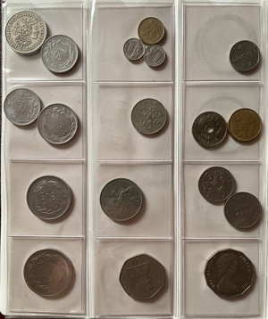 Über 1 kg Münzen, 2 Alben, Europa Ägypten Hongkong 60er 70er 80er Jahre Bild 7