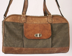 Canvas Reisetasche Travel Bag Leather Handmade Bild 1