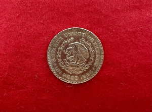 Mexiko 1 Peso Silber 1964 José María Morelos Pavón Bild 2