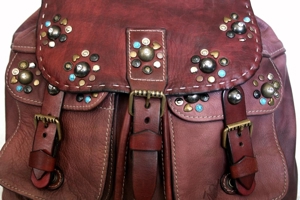 Echtes Leder Rucksack,Neue,Einzelstück Bild 3