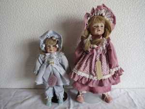 2 Puppen von Christa Lange Sammlerpuppe handgemacht Puppe Bild 1