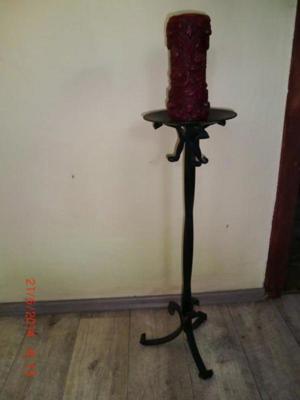 Nostalgischer Kerzenständer in Schmiedeeisen,